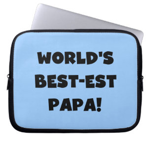 Black Text 's Werelds Beste Papa Tshirts en gesche Laptop Sleeve