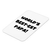 Black Text 's Werelds Beste Papa Tshirts en gesche Magneet (Linkerzijde)