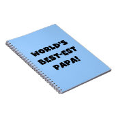 Black Text 's Werelds Beste Papa Tshirts en gesche Notitieboek (Rechterzijde)