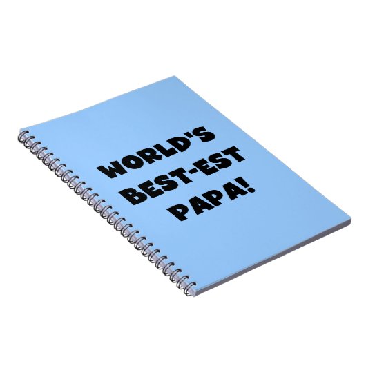 Black Text 's Werelds Beste Papa Tshirts en gesche Notitieboek (Rechterzijde)