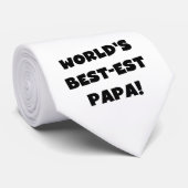 Black Text 's Werelds Beste Papa Tshirts en gesche Stropdas (Opgerold)