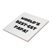 Black Text 's Werelds Beste Papa Tshirts en gesche Tegeltje (Zijkant)