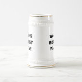 Black Text 's Werelds beste Papaw geschenken Bierpul (Center)