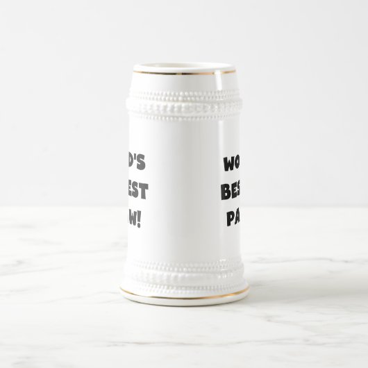 Black Text 's Werelds beste Papaw geschenken Bierpul (Center)