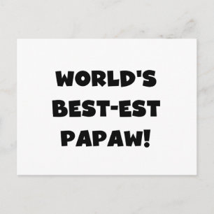 Black Text 's Werelds beste Papaw geschenken Briefkaart