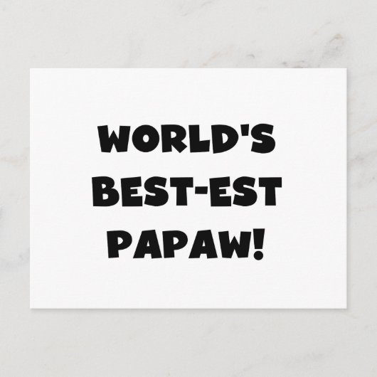 Black Text 's Werelds beste Papaw geschenken Briefkaart (Voorkant)