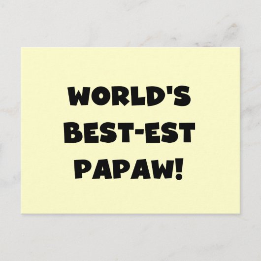 Black Text 's Werelds beste Papaw geschenken Briefkaart (Voorkant)