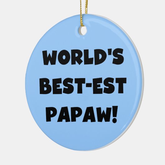 Black Text 's Werelds beste Papaw geschenken Keramisch Ornament (Links)