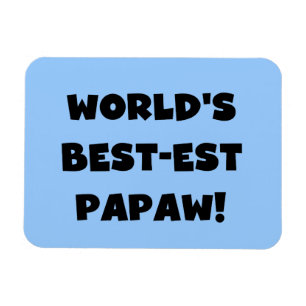 Black Text 's Werelds beste Papaw geschenken Magneet