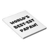 Black Text 's Werelds beste Papaw geschenken Notitieblok (Schuin)