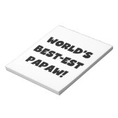 Black Text 's Werelds beste Papaw geschenken Notitieblok (Linkerzijde)