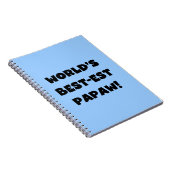 Black Text 's Werelds beste Papaw geschenken Notitieboek (Rechterzijde)