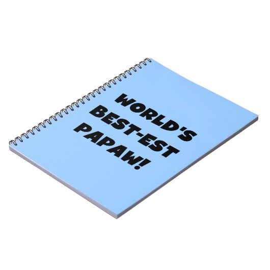 Black Text 's Werelds beste Papaw geschenken Notitieboek (Linkerzijde)