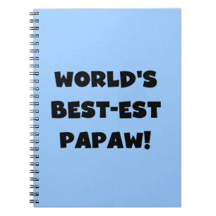 Black Text 's Werelds beste Papaw geschenken Notitieboek