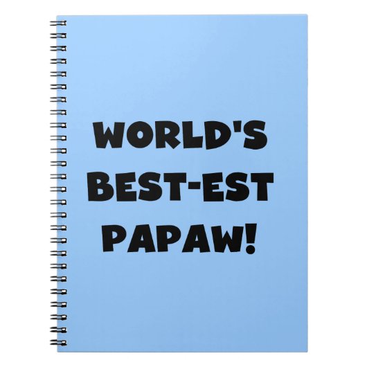 Black Text 's Werelds beste Papaw geschenken Notitieboek (Voorkant)