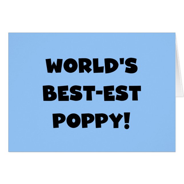 Black Text 's Werelds beste Poppy Gifts (Voorkant Horizontaal)