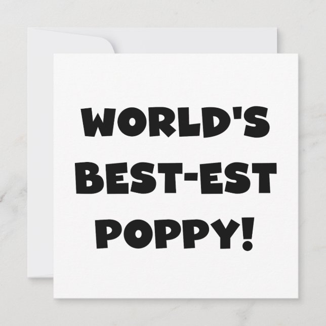 Black Text 's Werelds beste Poppy Gifts (Voorkant)