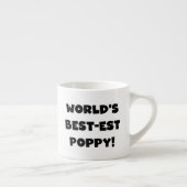 Black Text 's Werelds beste Poppy Gifts Espresso Kop (Rechts)