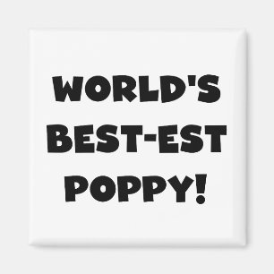 Black Text 's Werelds beste Poppy Gifts Magneet