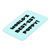 Black Text 's Werelds beste Poppy Gifts Magneet (Linkerzijde)