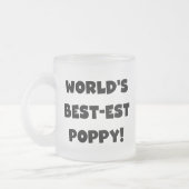 Black Text 's Werelds beste Poppy Gifts Matglas Koffiemok (Links)