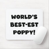 Black Text 's Werelds beste Poppy Gifts Muismat (Met muis)