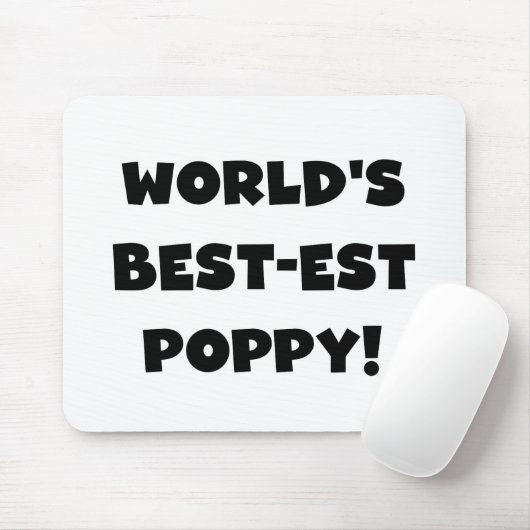 Black Text 's Werelds beste Poppy Gifts Muismat (Met muis)