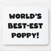 Black Text 's Werelds beste Poppy Gifts Muismat (Voorkant)