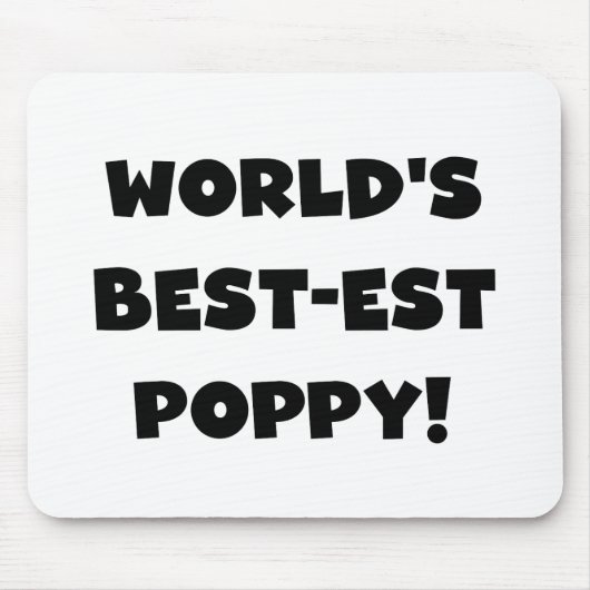 Black Text 's Werelds beste Poppy Gifts Muismat (Voorkant)