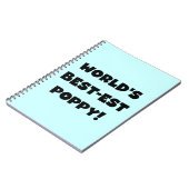 Black Text 's Werelds beste Poppy Gifts Notitieboek (Linkerzijde)