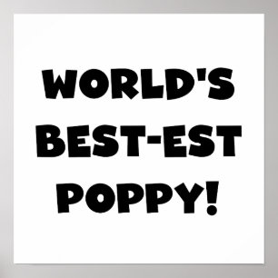 Black Text 's Werelds beste Poppy Gifts Poster