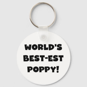 Black Text 's Werelds beste Poppy Gifts Sleutelhanger