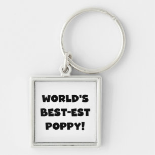 Black Text 's Werelds beste Poppy Gifts Sleutelhanger