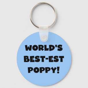 Black Text 's Werelds beste Poppy Gifts Sleutelhanger