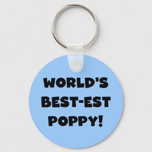 Black Text 's Werelds beste Poppy Gifts Sleutelhanger (Voorkant)
