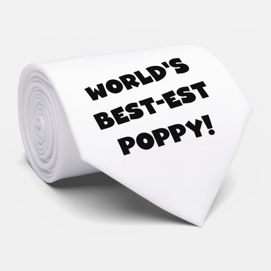 Black Text 's Werelds beste Poppy Gifts Stropdas (Opgerold)