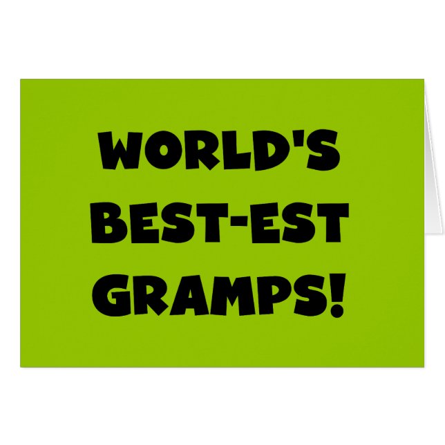 Black Text World's Best-est Gramps Gifts (Voorkant Horizontaal)