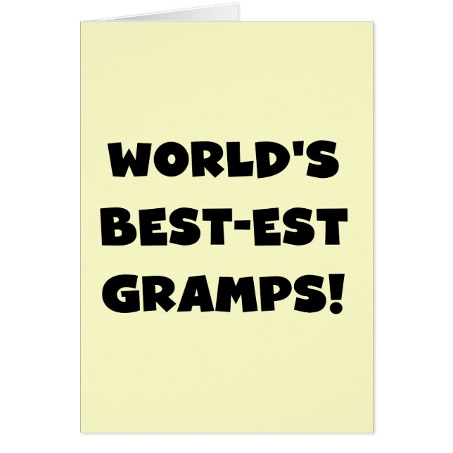 Black Text World's Best-est Gramps Gifts (Voorkant)