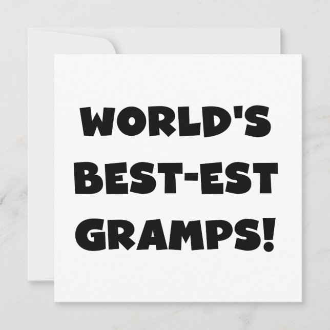 Black Text World's Best-est Gramps Gifts (Voorkant)