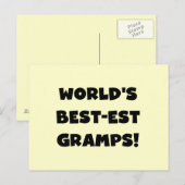 Black Text World's Best-est Gramps Gifts Briefkaart (Voorkant / Achterkant)