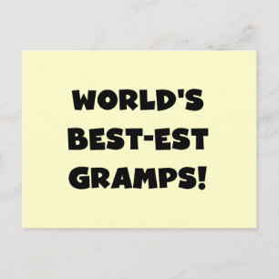 Black Text World's Best-est Gramps Gifts Briefkaart