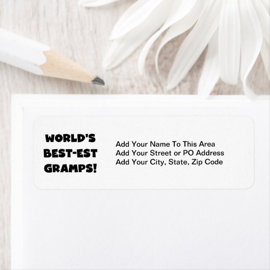 Black Text World's Best-est Gramps Gifts Etiket (Insitu)