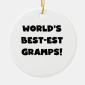 Black Text World's Best-est Gramps Gifts Keramisch Ornament (Voorkant)