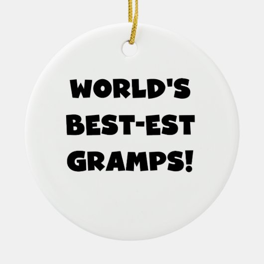 Black Text World's Best-est Gramps Gifts Keramisch Ornament (Voorkant)