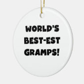 Black Text World's Best-est Gramps Gifts Keramisch Ornament (Links)