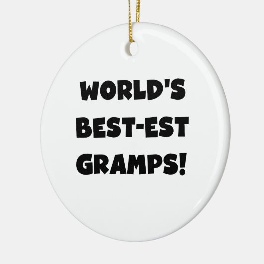 Black Text World's Best-est Gramps Gifts Keramisch Ornament (Links)