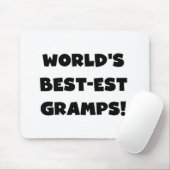Black Text World's Best-est Gramps Gifts Muismat (Met muis)