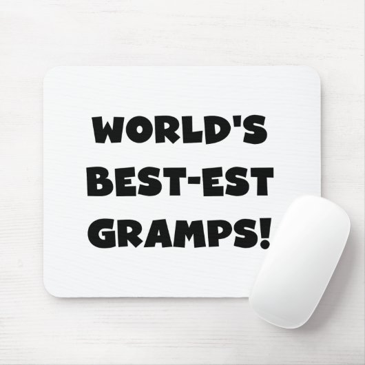 Black Text World's Best-est Gramps Gifts Muismat (Met muis)