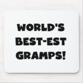 Black Text World's Best-est Gramps Gifts Muismat (Voorkant)