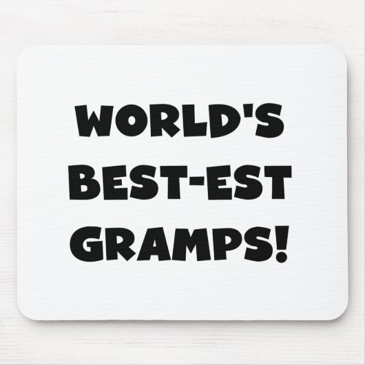 Black Text World's Best-est Gramps Gifts Muismat (Voorkant)
